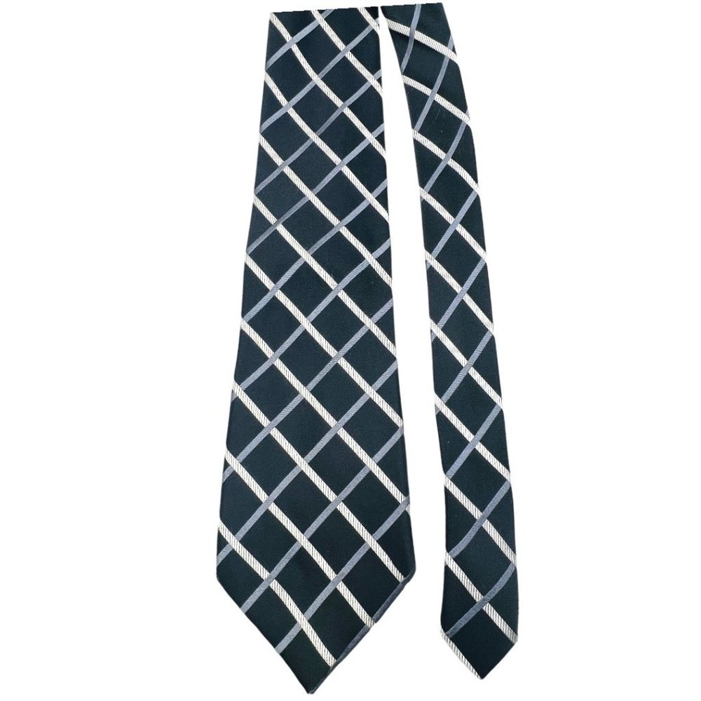 Donald J. Trump Signature Collection 100% Silk Men's Tie Black & Silver